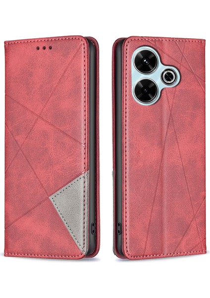 Xiaomi Redmi 13 4g / Poco M6 4g Pu Deri Telefon Kılıfı (Yurt Dışından)
