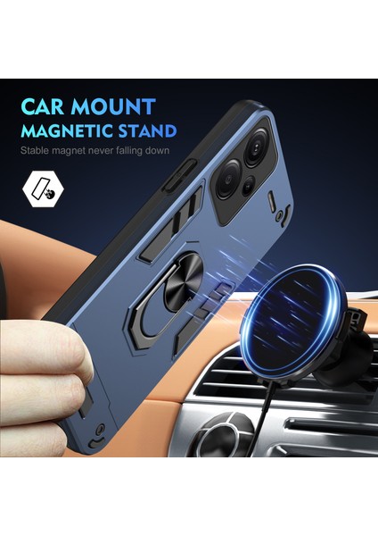 Xiaomi Redmi Note 13 Pro Plus 5g Dönen Kickstand Pc+Tpu Telefon Kapağı (Yurt Dışından)