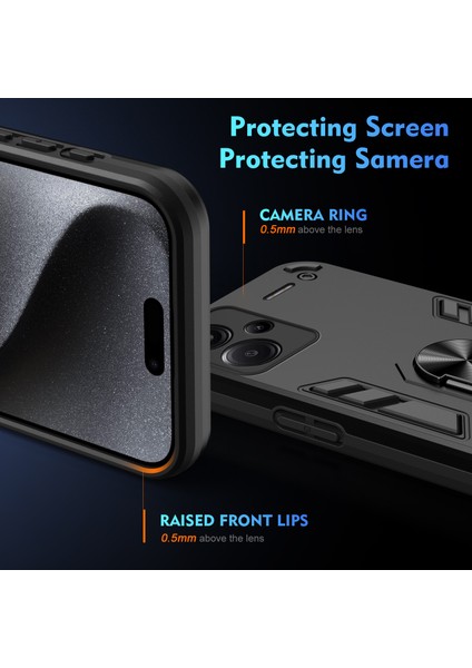 Xiaomi Redmi Note 13 Pro Plus 5g Dönen Kickstand Pc+Tpu Telefon Kapağı (Yurt Dışından)