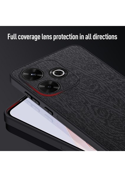 Xiaomi Redmi 13 4g Ahşap Doku Deri+Pc+Tpu Hibrit Telefon Kılıfı (Yurt Dışından)