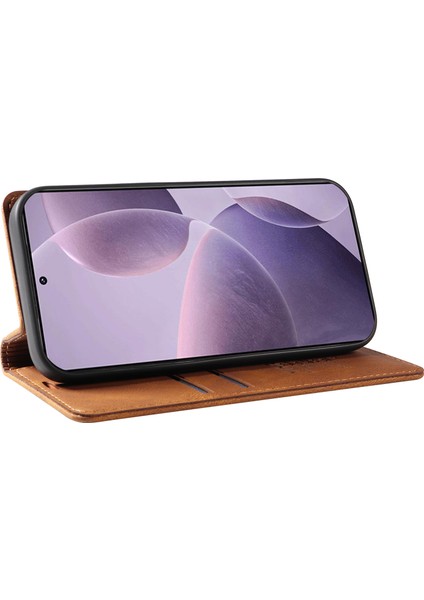Xiaomi Poco F6 Pro 5g Cilt Dokunmatik Deri Telefon Kılıfı (Yurt Dışından)