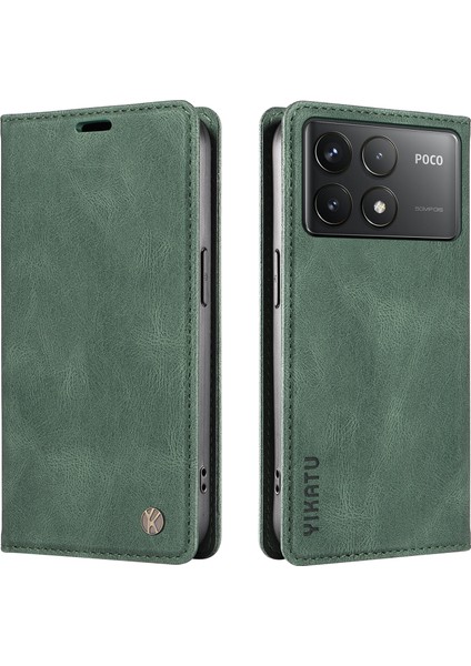 Xiaomi Poco F6 Pro 5g Cilt Dokunmatik Deri Telefon Kılıfı (Yurt Dışından)