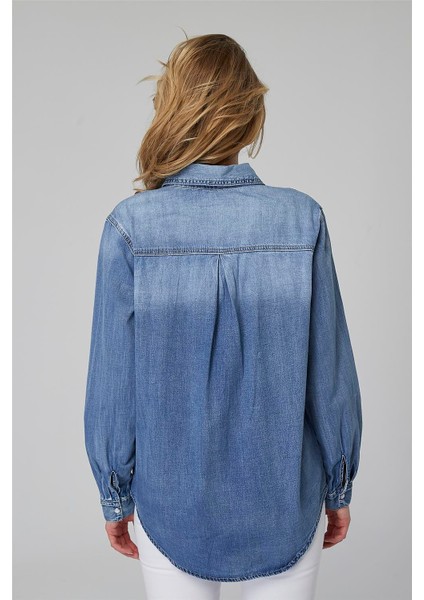 Jean Taşlamalı Gömlek fırsatları