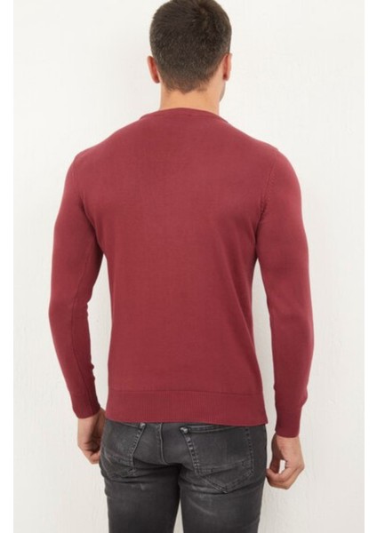 Erkek Bisiklet Yaka Regular Fit Tüylenme Yapmayan Triko Kazak modelleri