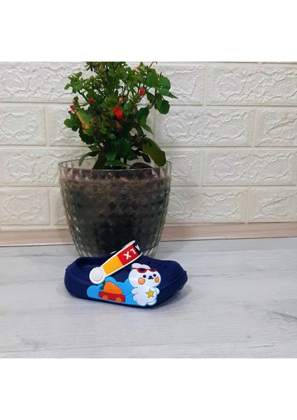 9041 Lacivert Beyaz Crks Erkek Çocuk Terlik