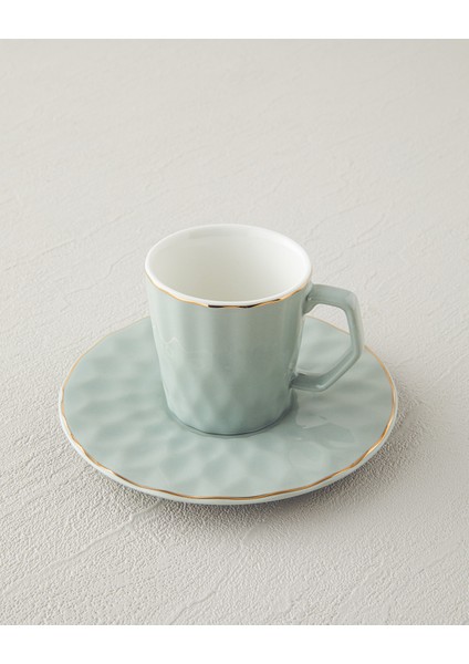 English Home Hestia New Bone China 4 Parça 2 Kişilik Kahve Fincan Takımı Yeşil