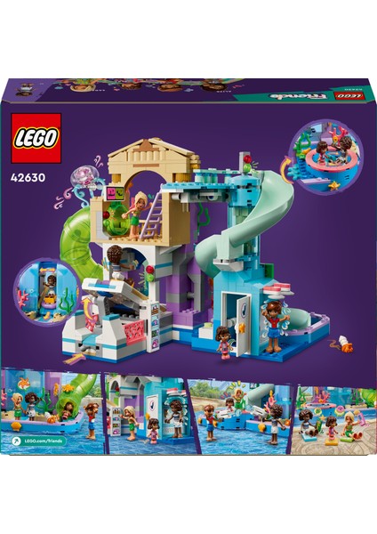 Friends Heartlake City Su Parkı 42630 - 8 Yaş ve Üzeri Çocuklar için Leo, Aliya ve Sara Minifigürü İçeren Yaratıcı Oyuncak Yapım Seti (814 Parça)