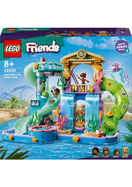 Friends Heartlake City Su Parkı 42630 - 8 Yaş ve Üzeri Çocuklar için Leo, Aliya ve Sara Minifigürü İçeren Yaratıcı Oyuncak Yapım Seti (814 Parça)