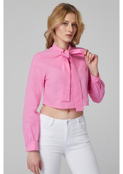 Kısa Fular Bağcıklı Gömlek modelleri