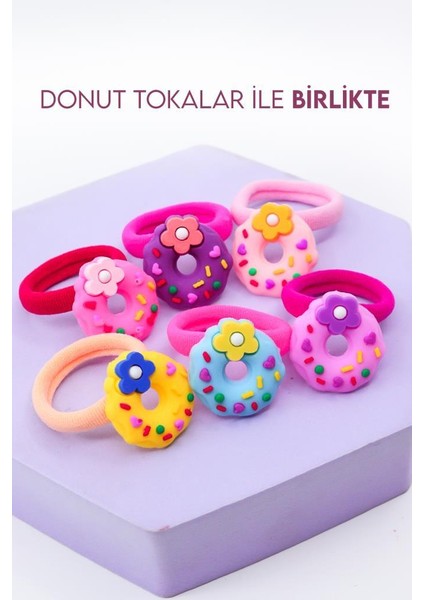 5'Li Donut Tokalı Renkli Dudak Nemlendirici