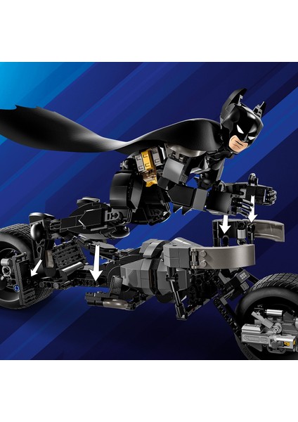 ® DC Batman™: Batman Yapım Figürü ve Bat-Pod Motosiklet 76273 - 12 Yaş ve Üzeri Süper Kahraman Sevenler için Kara Şövalye Süper Kahraman Model Yapım Seti (713 Parça)