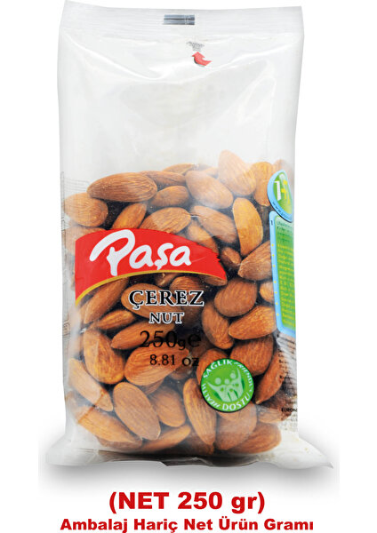 Paşa Kuruyemiş Çiğ Badem Içi Şeffaf Paket 250 gr x 4 Adet