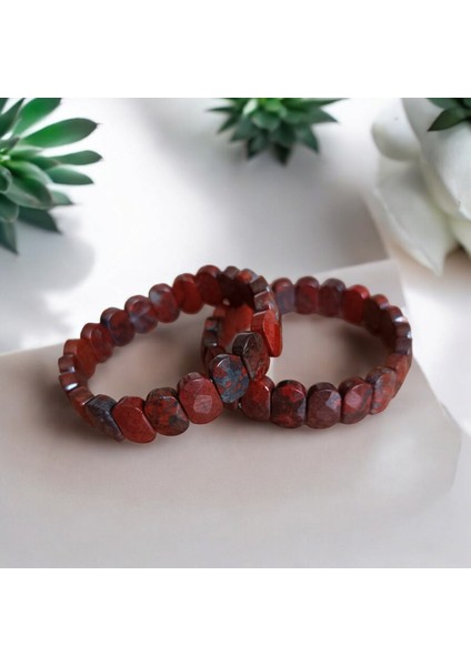 Jasper Roleks Bileklik Orijinal Faset Kesim Doğal Taş Bileklik Jasper Doğal Taş fırsatları