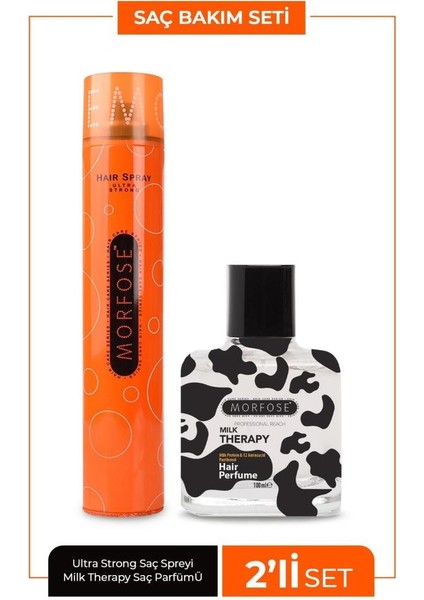 Milk Therapy Saç Parfümü 100 ml + Ultra Strong Saç Spreyi 400 ml
