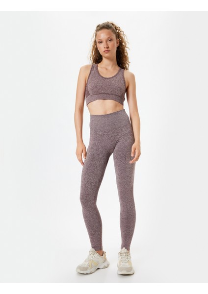 Dikişsiz Tayt Spor Yüksek Bel Tül Detaylı Kırçıllı Slim Fit fiyatları