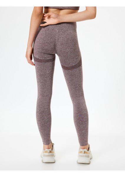 Dikişsiz Tayt Spor Yüksek Bel Tül Detaylı Kırçıllı Slim Fit fırsatları