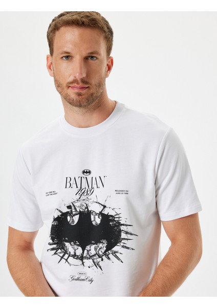 Batman Tişört Lisanslı Kısa Kollu Bisiklet Yaka Pamuklu