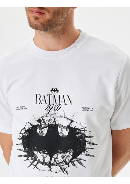 Batman Tişört Lisanslı Kısa Kollu Bisiklet Yaka Pamuklu