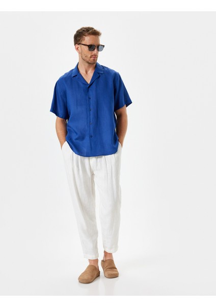 Keten Gömlek Basic Devrik Yaka fiyatları