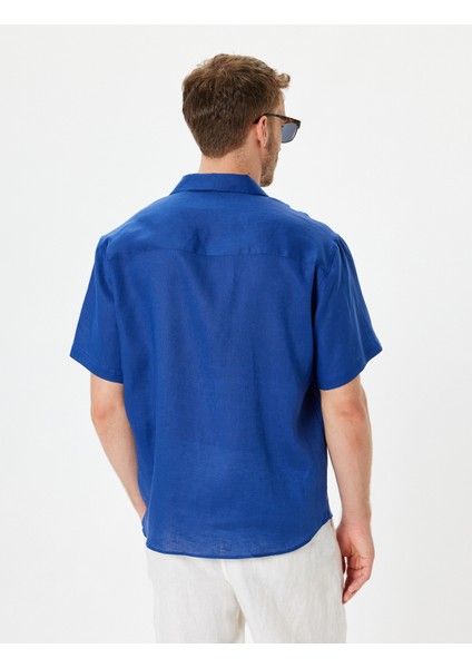 Keten Gömlek Basic Devrik Yaka fırsatları