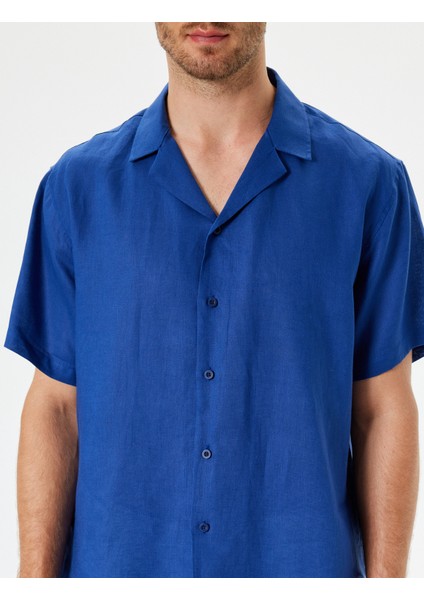 Keten Gömlek Basic Devrik Yaka indirimleri