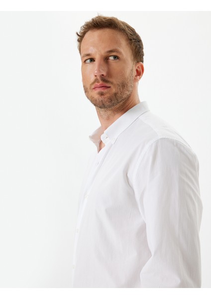 Slim Fit Gömlek Uzun Kollu Pamuklu