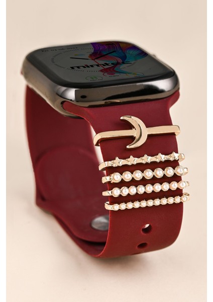 Psgt love Watch Band Charm - Uyumlu Akıllı Saat Kordon Süsü