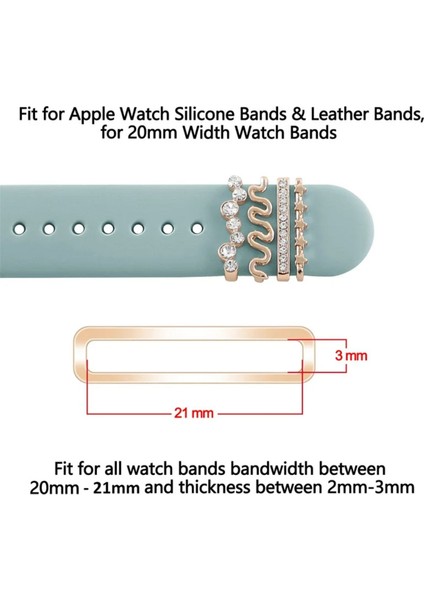 Psgt love Watch Band Charm - Uyumlu Akıllı Saat Kordon Süsü