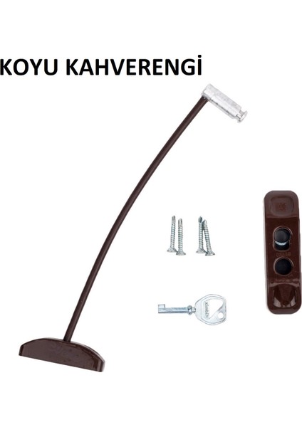 Çelik Halatlı Kablolu Pvc Kapı Pencere Emniyet Hırsız Çocuk Güvenlik Kilidi 1 Adet