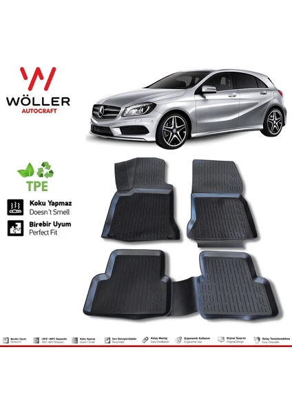 Mercedes A Serisi Paspas W176 2012 2018 3D Havuzlu Wöller Paspas