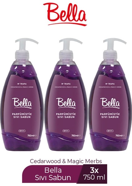 Sıvı Sabun Cedar&magic Mor 750 ml x 3 Adet