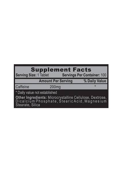 Caffeine Power 200MG 100 Tablet