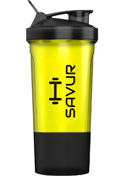 Sporcu Shaker 550 ml - Sporcu Shaker + Toz Saklama Kabı