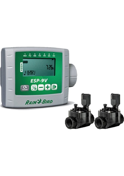Esp 9V Pilli Kontrol Ünitesi 2 İstasyon 100 Hv 9V Selenoid Vana Seti ESP-9V Wpx