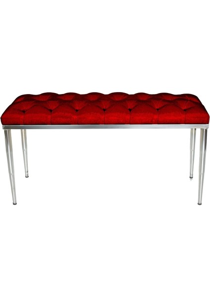 Gazzini Furniture BELLA Silver Bench Kapitoneli Chester Model Puf