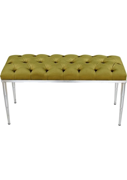 BELLA Silver Bench Kapitoneli Chester Model Puf modelleri