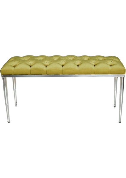 BELLA Silver Bench Kapitoneli Chester Model Puf fırsatları
