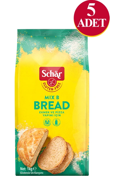 Mix B Glutensiz Ekmek Unu 1000 GR (5 ADET)