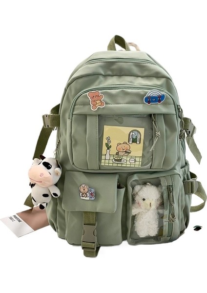 Sırt Çantası Kadın Kore Tarzı Harajuku Tarzı Basit Ortaokul Öğrencisi Sırt Çantası Moda Moda Ortaokul Lise Koleji Okul Çantası (Yurt Dışından)