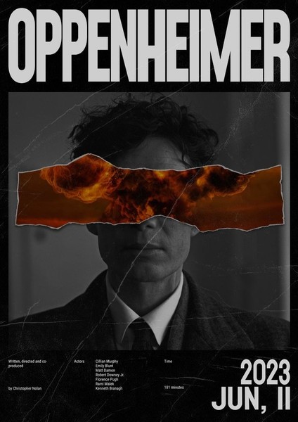 Oppenheimer Film Afiş Tasarım Poster 30 x 42 Çerçevesiz