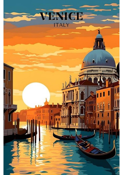 Venice İtalya Şehir Poster 30 x 42 Çerçevesiz
