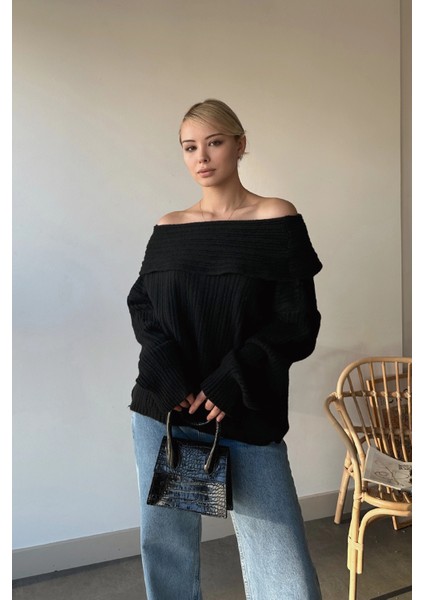 Madonna Yaka Oversize Triko Kazak