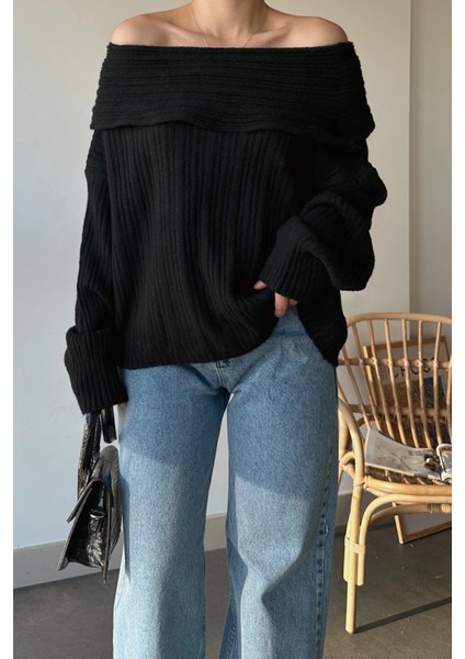 Madonna Yaka Oversize Triko Kazak