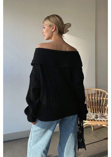 Madonna Yaka Oversize Triko Kazak