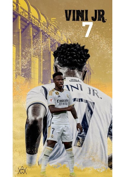 Vinicius Junior Tasarım Duvar Poster 30 x 42 Çerçevesiz