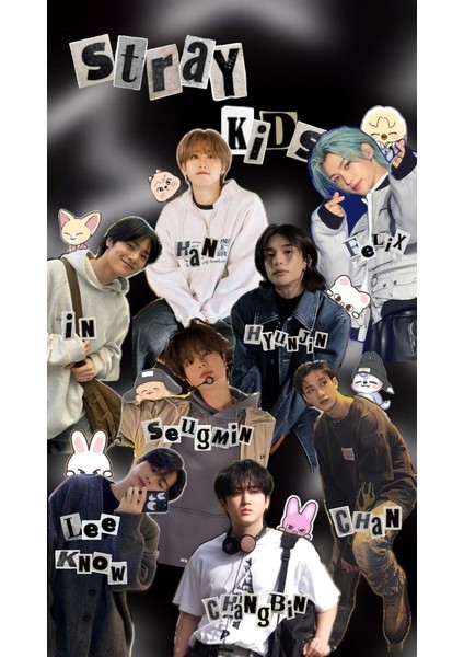 Stray Kids K-Pop Müzik Poster 30 x 42 Çerçevesiz