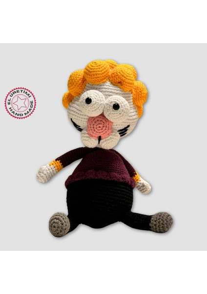 Amigurumi Örgü Oyuncak Bebek Kadriye Karakteri 30CM