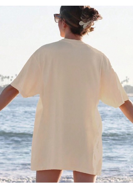 Kadın Vizon Rakun Baskılı Oversize Tişört fiyatları