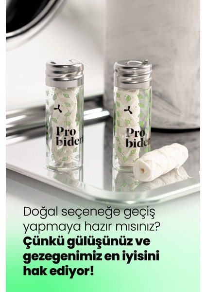 Doğal Saf İpek Nane Aromalı Diş İpi – Plastiksiz Cam Şişede 30m | Hassas Diş Eti Temizliği fiyatları