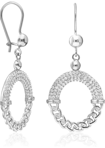 Zirkon Taşlı Oval Şık Tasarım Küpeler fiyatları